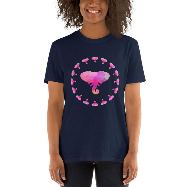 Cotton Unisex T-Shirt Pink Elephant