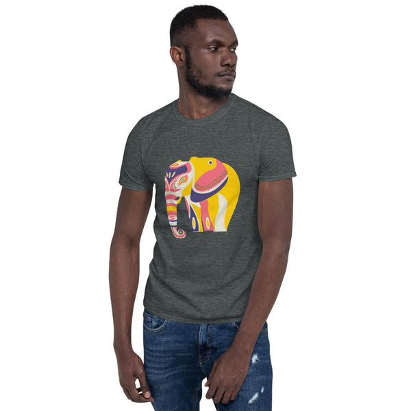 Cotton Unisex T-Shirt Yellow Elephant