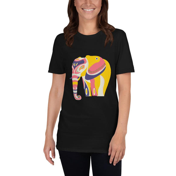 Cotton Unisex T-Shirt Yellow Elephant