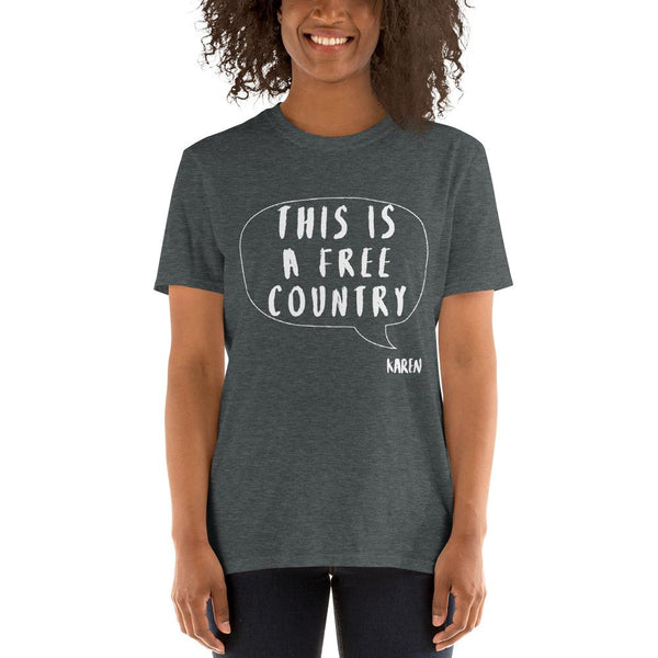 Cotton Unisex T-Shirt Karen Speak 5 Grey