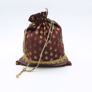 Handmade Potli Bag - Maroon Band