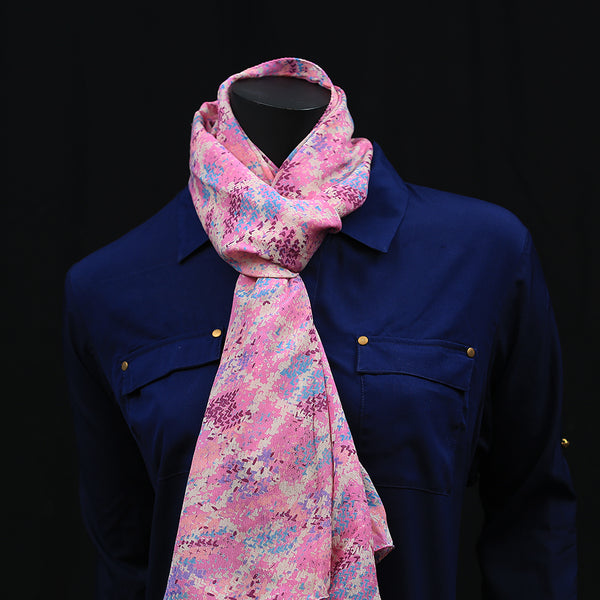 Pure French Chiffon Scarf - Pink