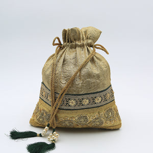 Handmade Potli Bag Gold Base