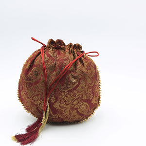 Handmade Batua - Red Zari