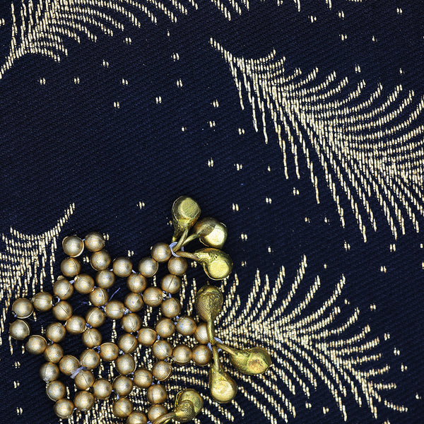Handmade Potli Black Gold Leaf