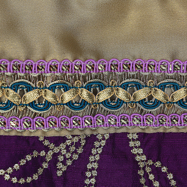 Handmade Potli Bag Purple Pearls