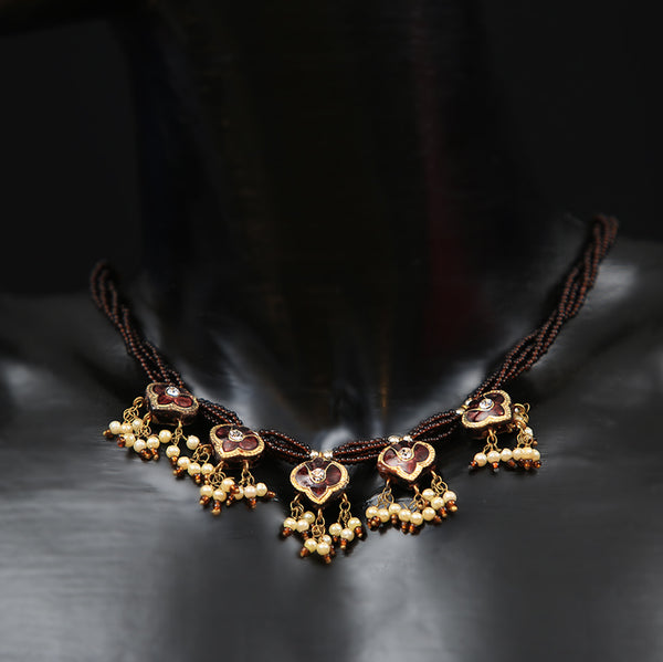 Handmade Traditional 'Lac' Jewellery - Brown String