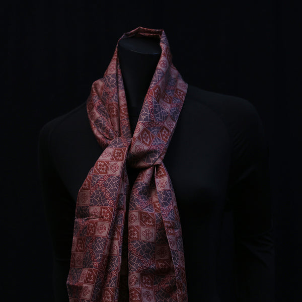 Handwoven Pure Silk Scarf - Squares