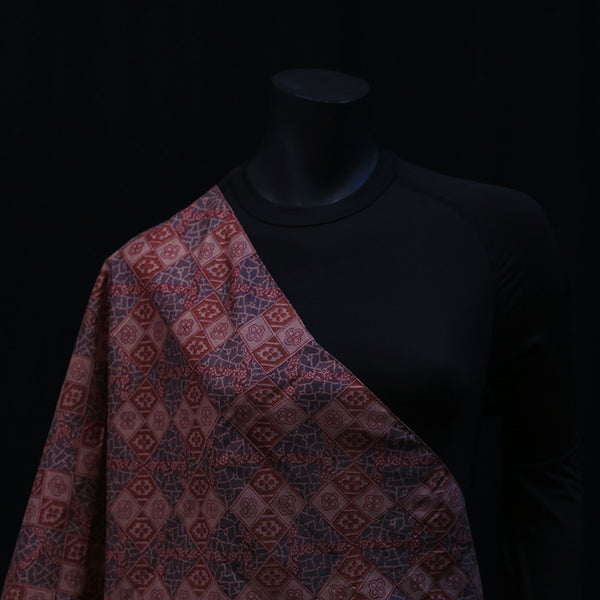 Handwoven Pure Silk Scarf - Squares
