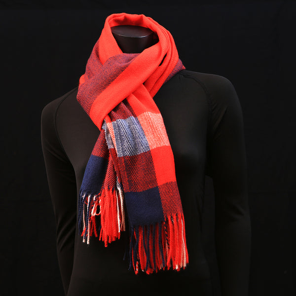 Wool Scarf - Red Square