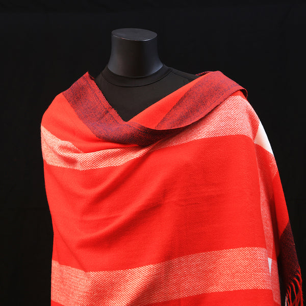 Wool Scarf - Red Square