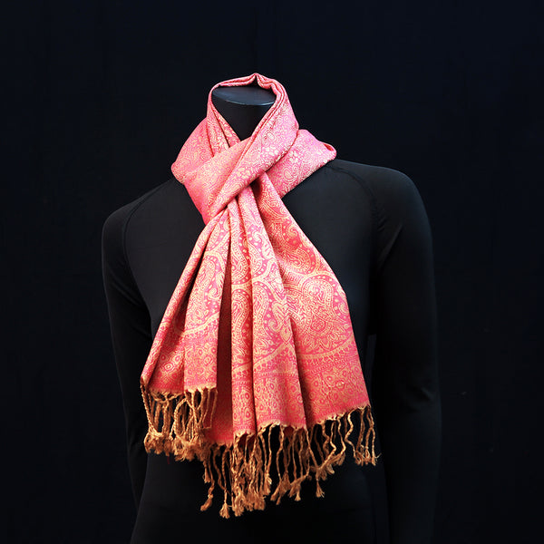 Cashmere Silk Scarf - Pink