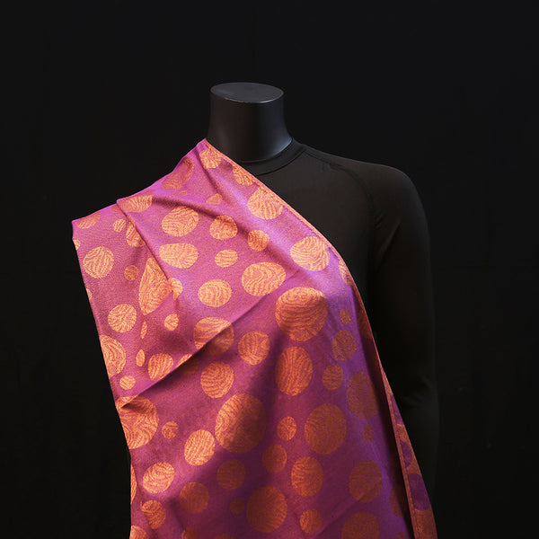 Cashmere Silk Scarf - Purple Gold