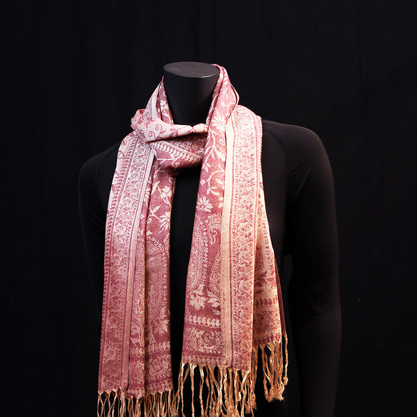 Cashmere Silk Scarf - Pale Paisley