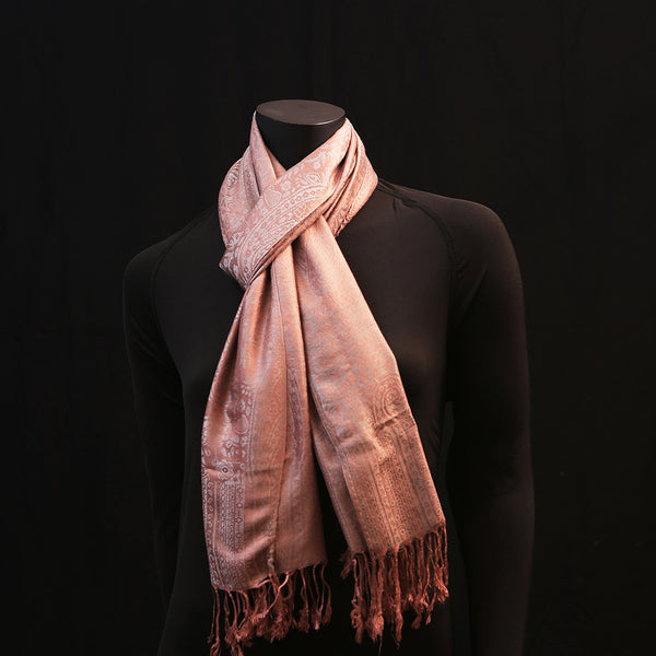 Cashmere Silk Scarf - A hint of Pink