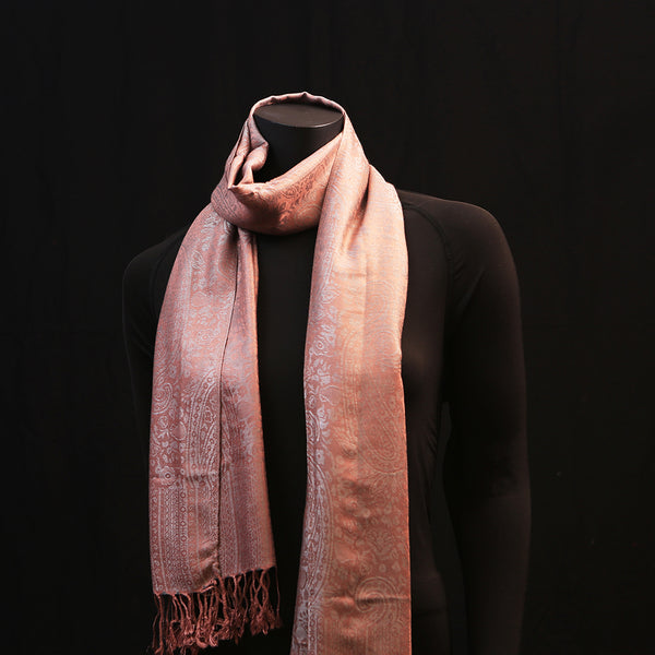 Cashmere Silk Scarf - A hint of Pink