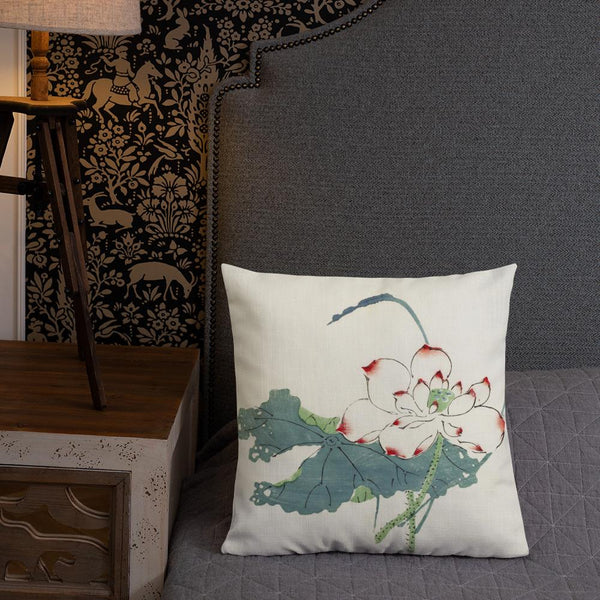 Art Print Decorative Throw Pillow Cushion Oriental Lily Bed