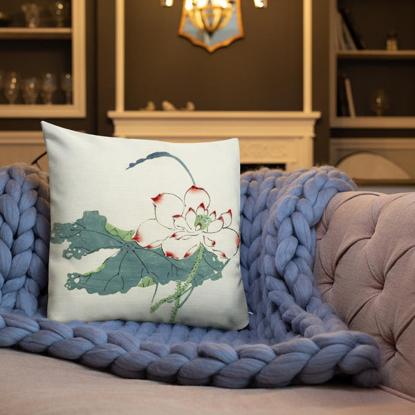 Art Print Decorative Throw Pillow Cushion Oriental Lily Rug
