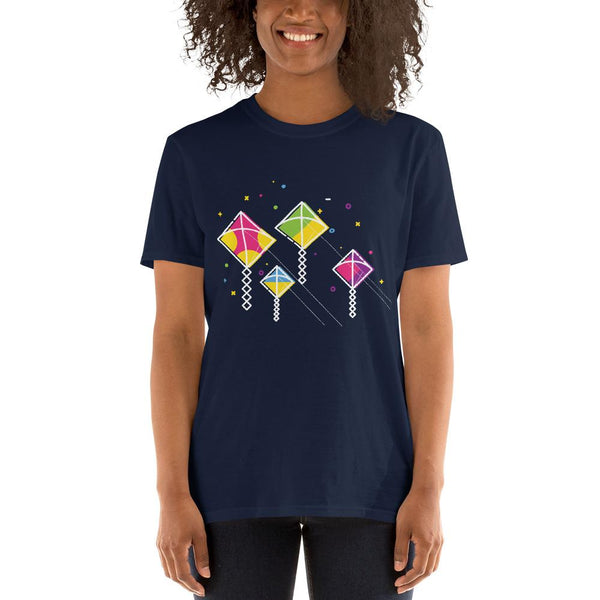 Unisex Cotton T-Shirt Kites White