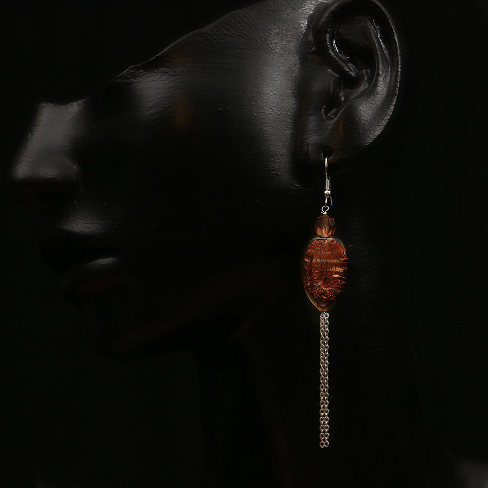 Handmade Glass Danglers - Amber