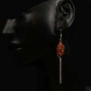 Handmade Glass Danglers - Amber