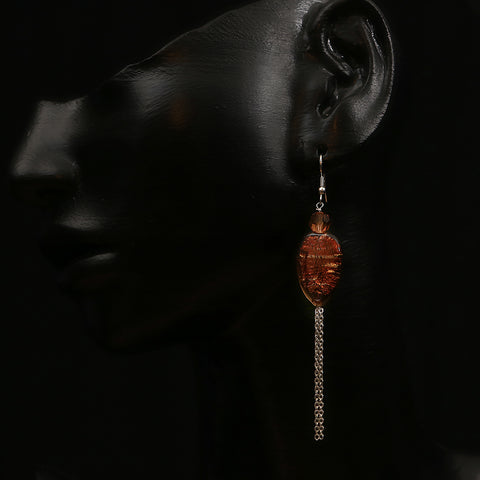 Handmade Glass Danglers - Amber