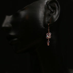 Handmade Crystal Danglers - Copper Crystal