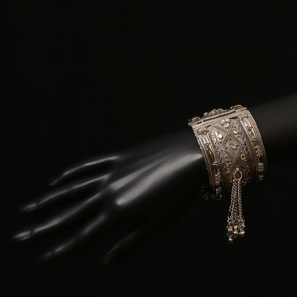 Handmade Brass Bangle / Bracelet / 'Kada' - Silver