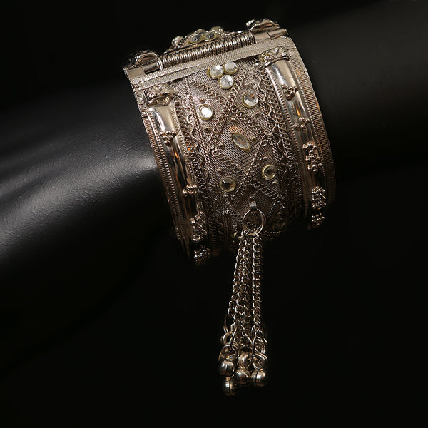 Handmade Brass Bangle / Bracelet / 'Kada' - Silver