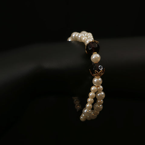Handmade Crystal & Pearls Bracelet