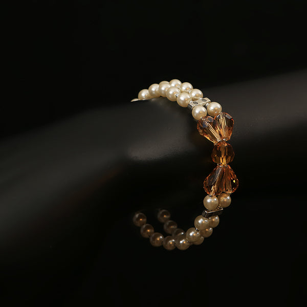Handmade Crystal & Pearl Bracelet