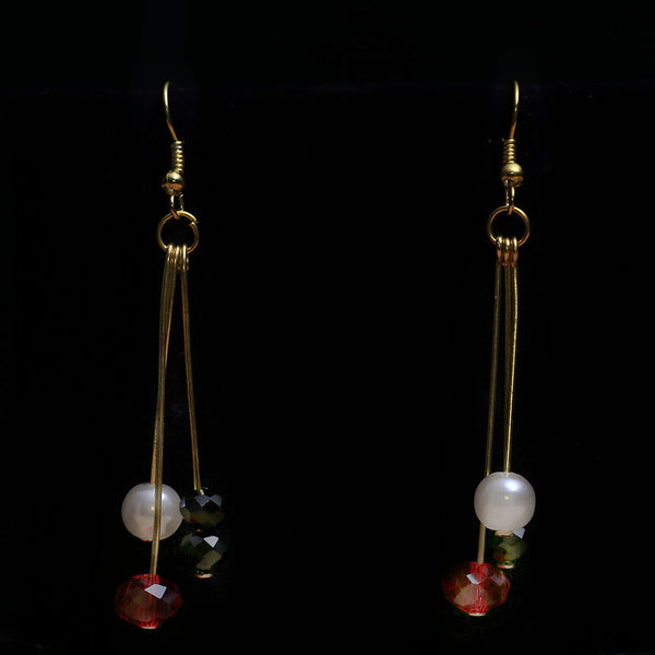 Handmade Glass & Pearl Danglers - Trio