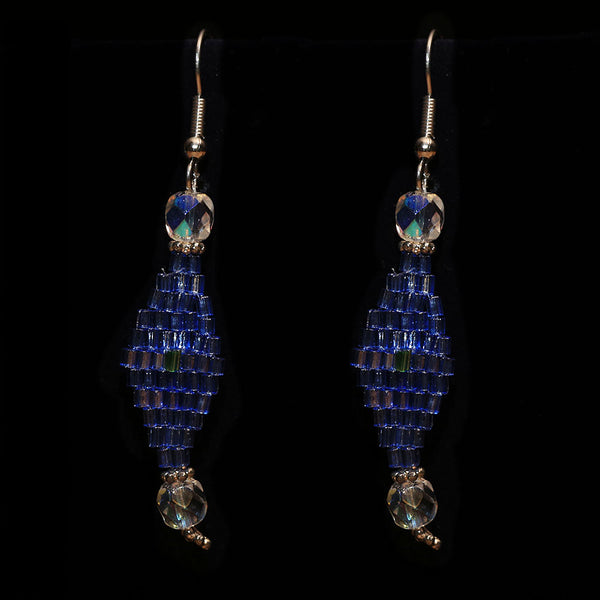 Handmade crystal danglers - Purple