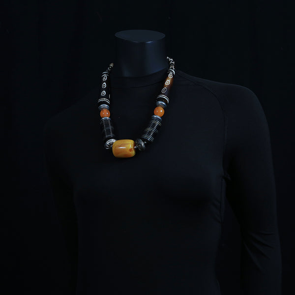 Handmade Resin Necklace - Drum Roll