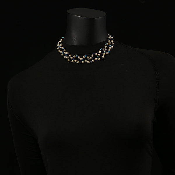 Handmade Crystal and Pearl Necklace