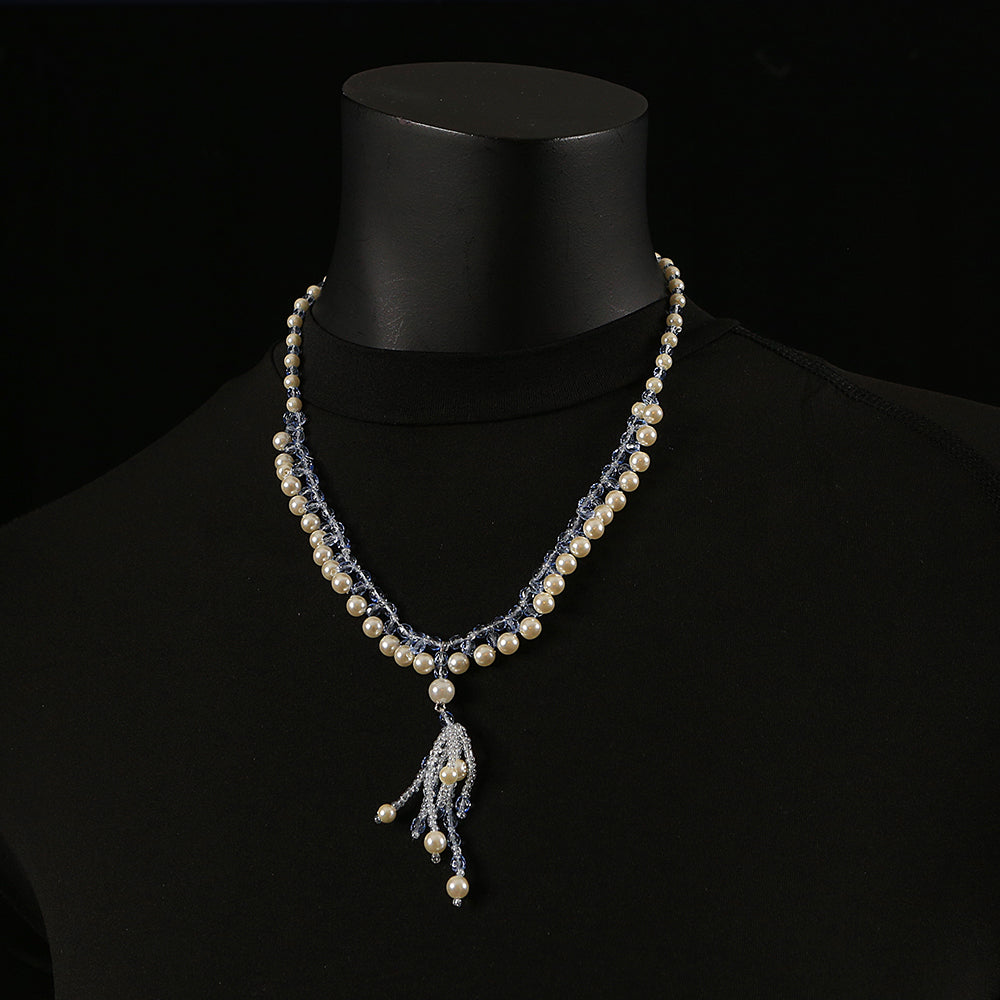 Handmade Pearl Necklace - Beads Pendant
