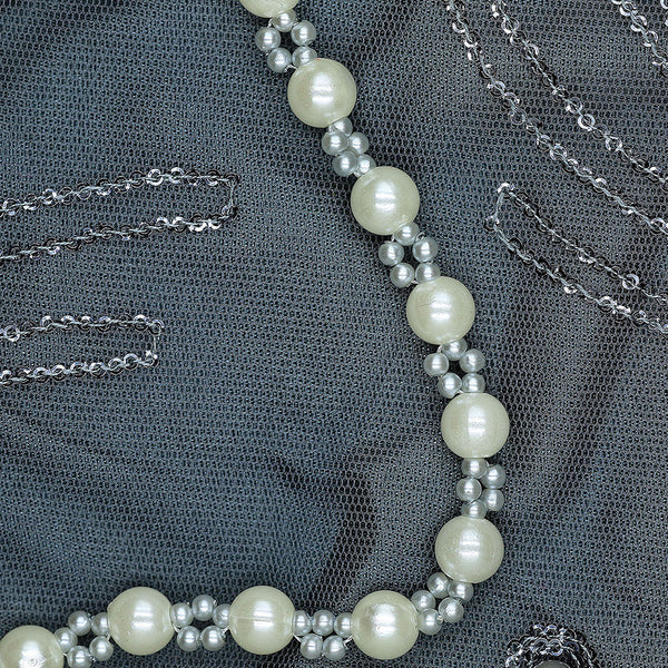 Handmade Potli Bag - Grey Pearls
