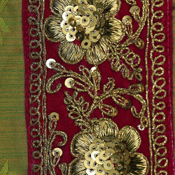 Handmade Potli Bag - Green Duotone