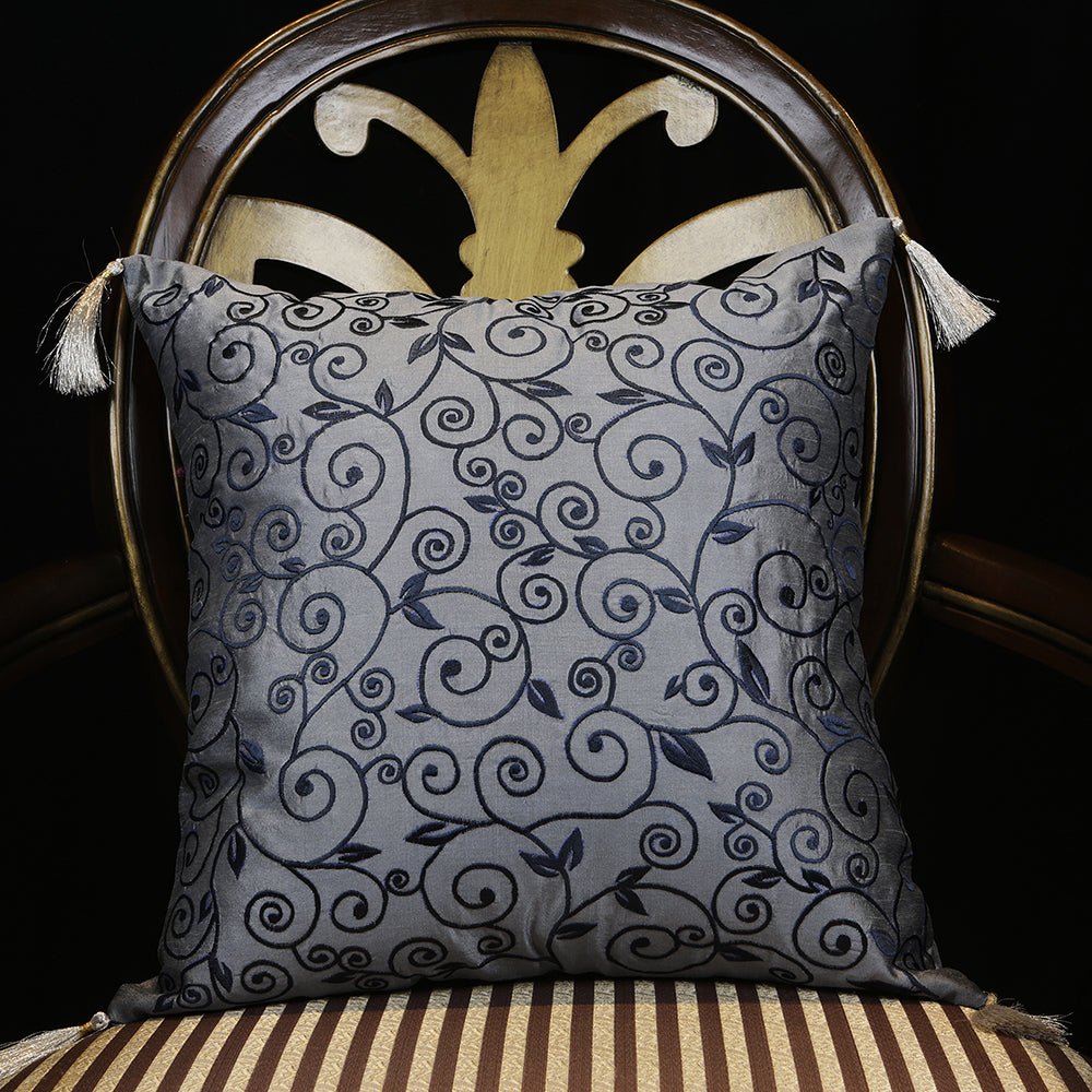Handmade embroidered decorative throw pillow cushion & covers for home. In silk, cotton, polyester & canvas. Bring your home interior decoration ideas to life.