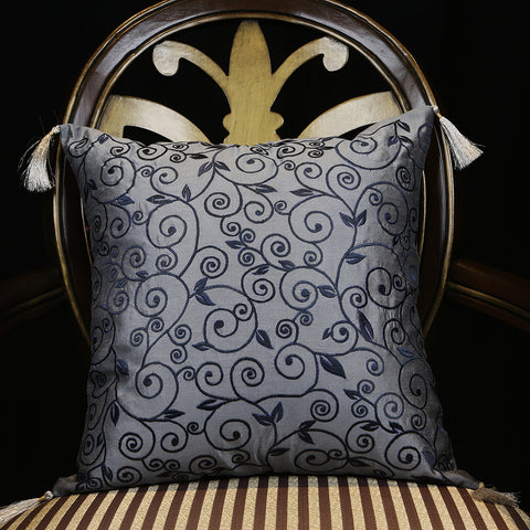 Handmade embroidered decorative throw pillow cushion & covers for home. In silk, cotton, polyester & canvas. Bring your home interior decoration ideas to life.