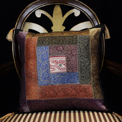 Handmade embroidered decorative throw pillow cushion & covers for home. In silk, cotton, polyester & canvas. Bring your home interior decoration ideas to life.