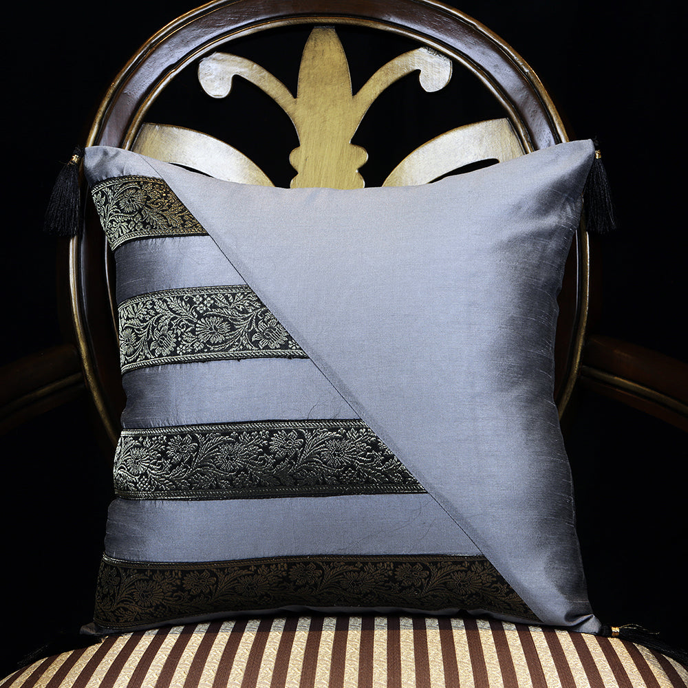 Handmade embroidered decorative throw pillow cushion & covers for home. In silk, cotton, polyester & canvas. Bring your home interior decoration ideas to life.