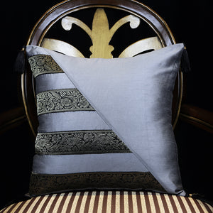 Handmade embroidered decorative throw pillow cushion & covers for home. In silk, cotton, polyester & canvas. Bring your home interior decoration ideas to life.
