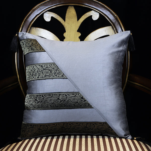Handmade embroidered decorative throw pillow cushion & covers for home. In silk, cotton, polyester & canvas. Bring your home interior decoration ideas to life.