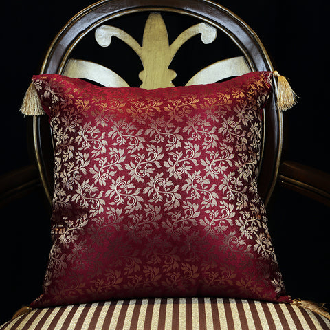 Handmade embroidered decorative throw pillow cushion & covers for home. In silk, cotton, polyester & canvas. Bring your home interior decoration ideas to life.
