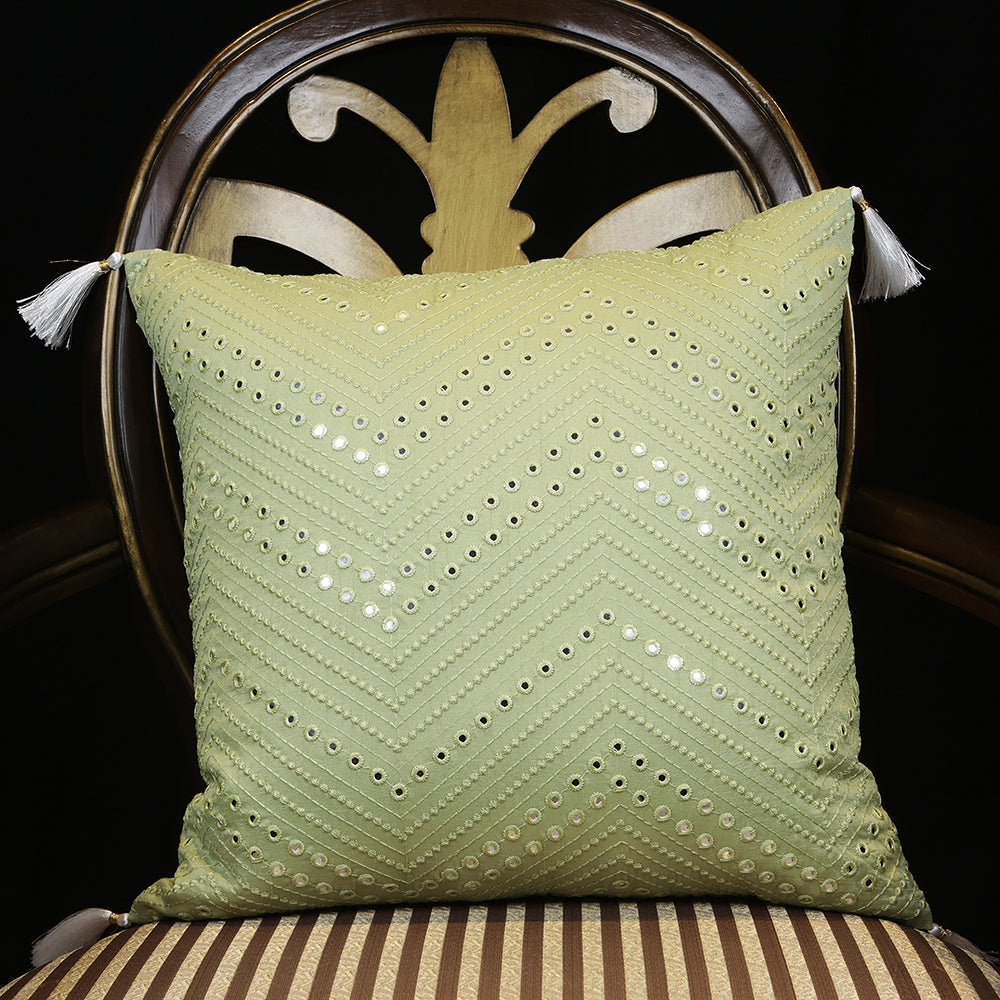 Handmade Decorative Throw Pillow Cushion & Cover Mirrorwork