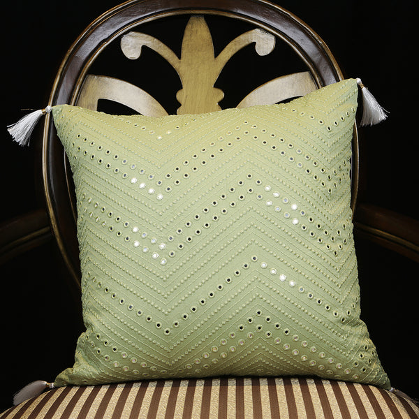 Handmade Decorative Throw Pillow Cushion & Cover Mirrorwork