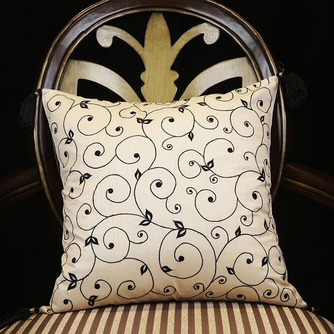 Handmade embroidered decorative throw pillow cushion & covers for home. In silk, cotton, polyester & canvas. Bring your home interior decoration ideas to life.