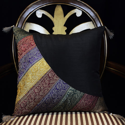 Handmade embroidered decorative throw pillow cushion & covers for home. In silk, cotton, polyester & canvas. Bring your home interior decoration ideas to life.