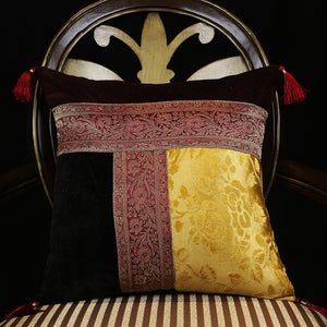 Handmade embroidered decorative throw pillow cushion & covers for home. In silk, cotton, polyester & canvas. Bring your home interior decoration ideas to life.